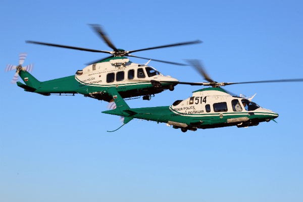 An AW109 and AW139 in flight.