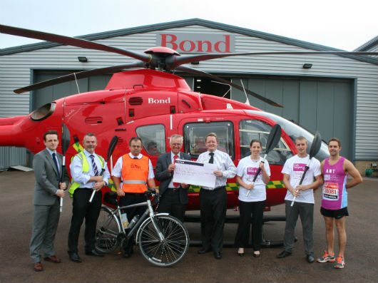 Bond team with CLIC Sargent charity