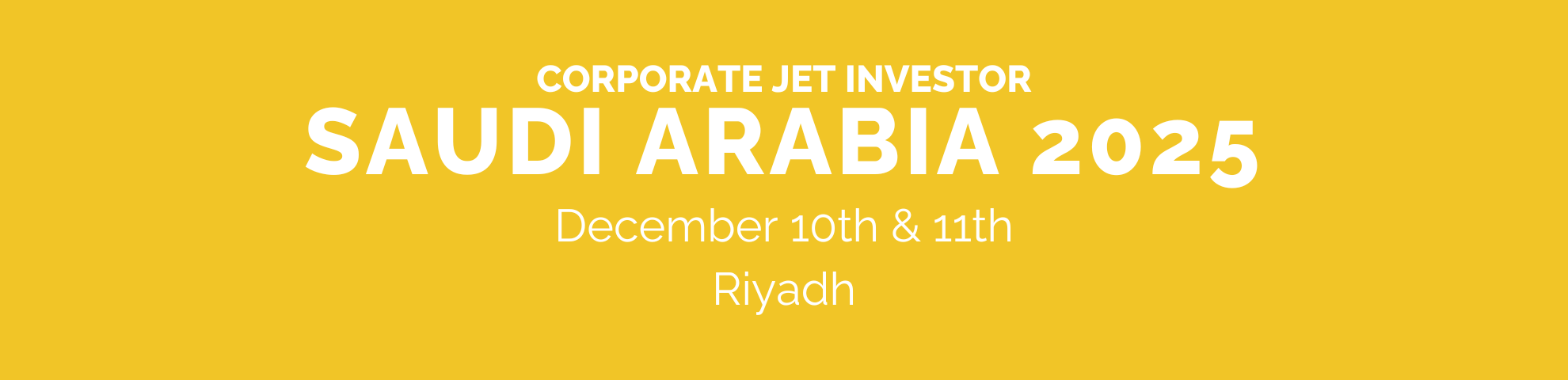 Corporate Jet Investor Saudi Arabia 2025