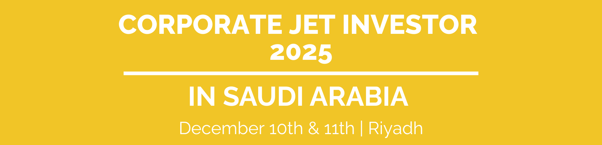 Corporate Jet Investor 2025 in Saudi Arabia